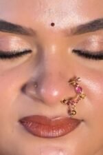Full Pink Stone Designer Nosepin