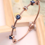 Rose Gold Evil Eye Bracelet – Protection & Style