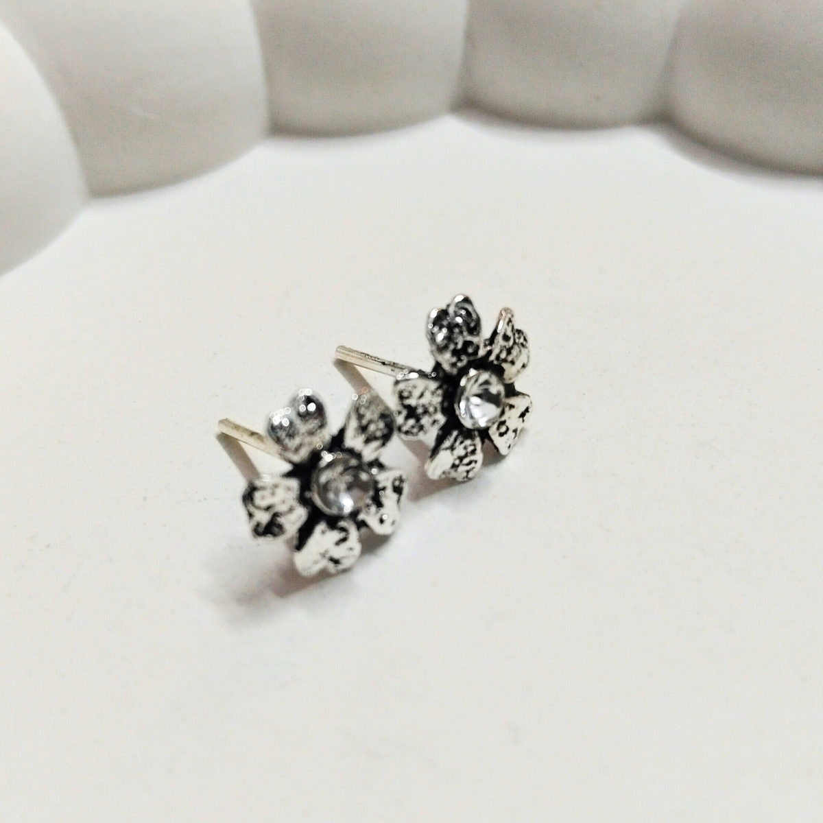 Antique-5.png Vintage Petal Flower Stud Earrings - Image 1