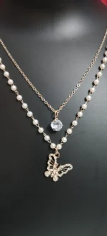 Exquisite Layered Butterfly Pendant Necklace - Image 2