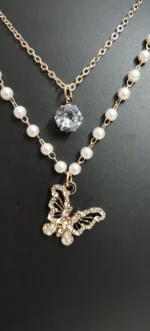 Exquisite Layered Butterfly Pendant Necklace - Image 3