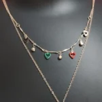 Exquisite Layered Floral Charm Necklace
