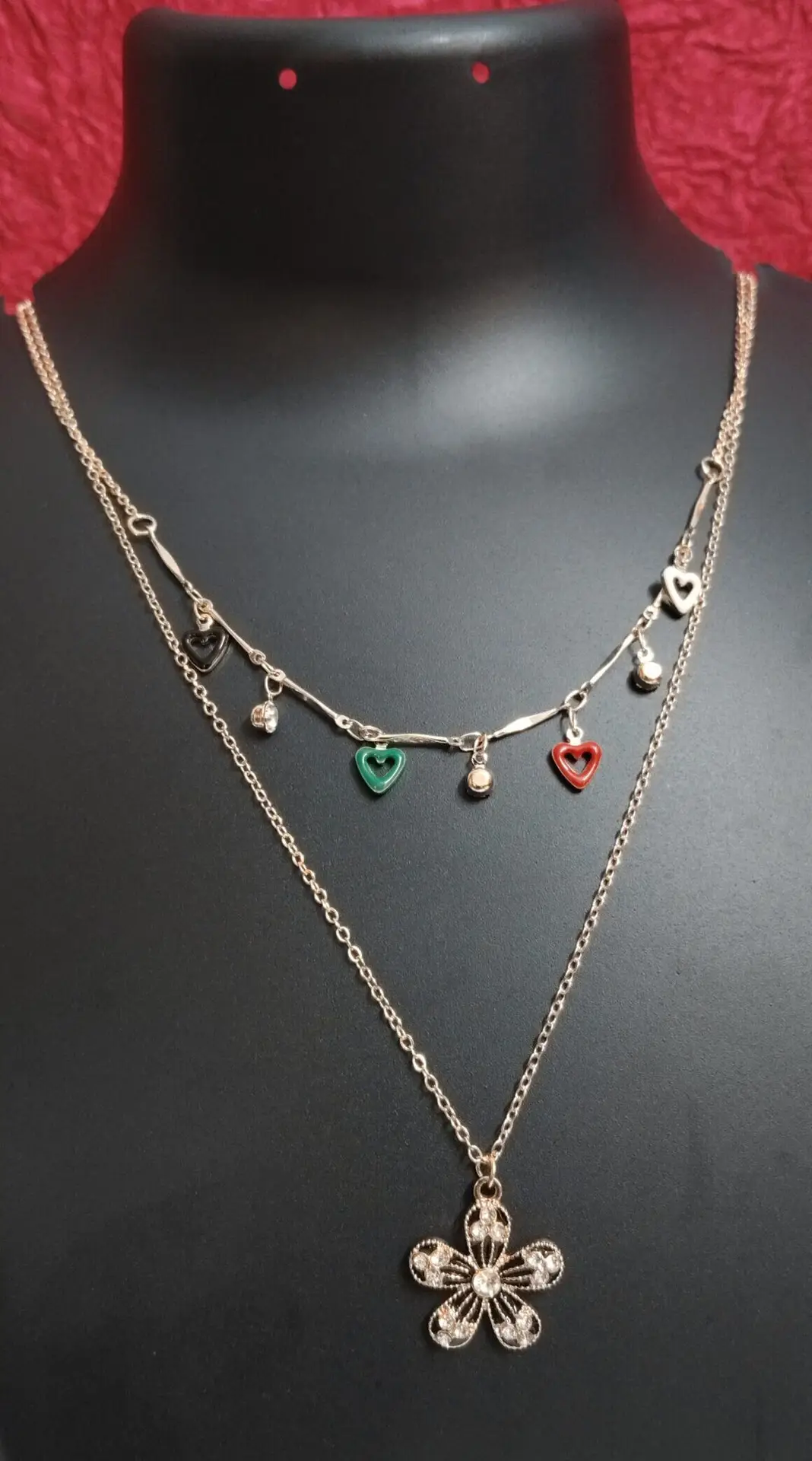 DSC007-scaled-e1742818249496.webp Exquisite Layered Floral Charm Necklace - Image 1