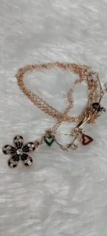 Exquisite Layered Floral Charm Necklace - Image 3
