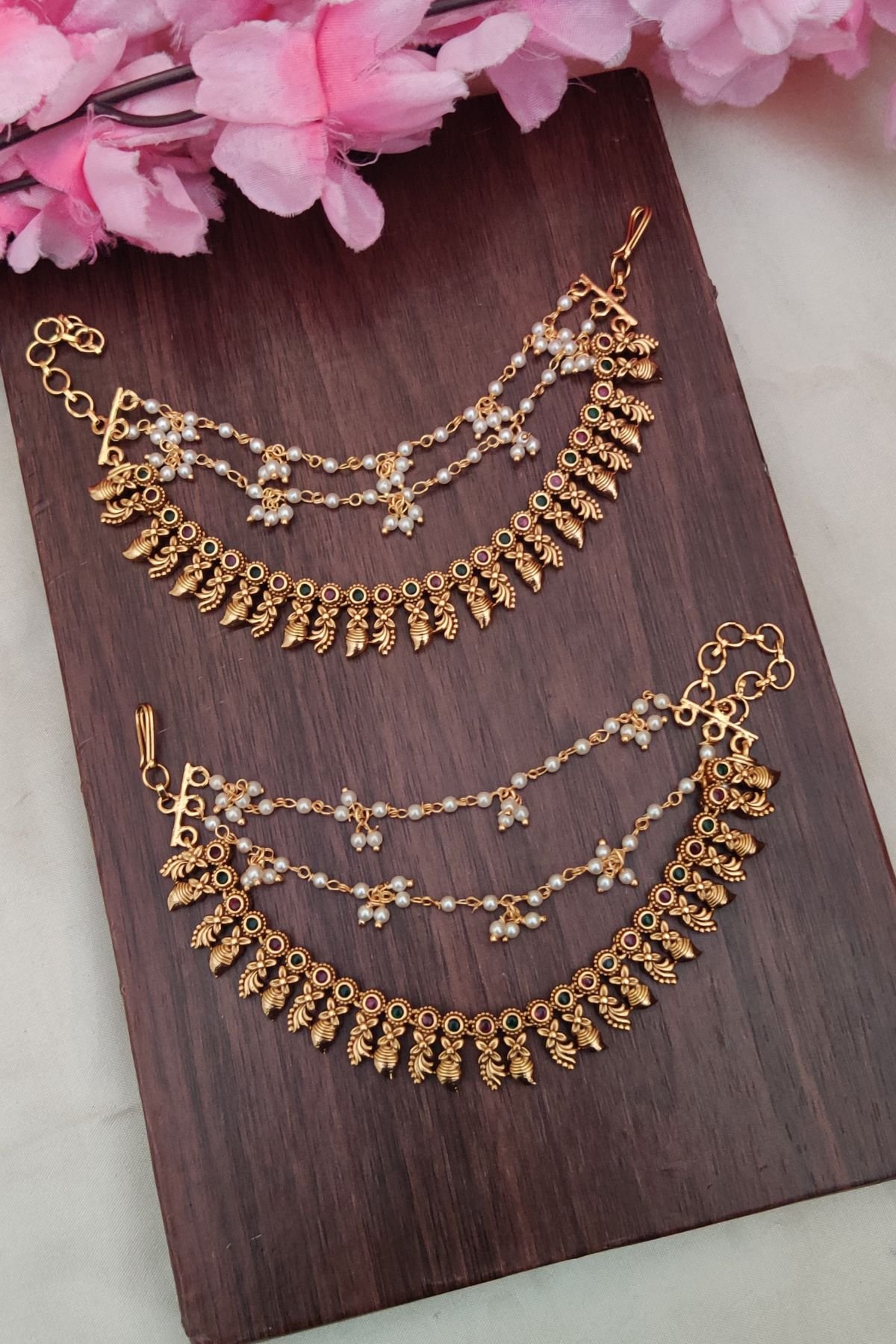 IMG_20250125_171834-3.jpg Trending Antique Designer Ear Chain - Image 1