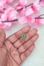 Green Stone Designer Nosepin - Image 2