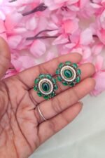 Victorian Dark Green Earrings - Image 2