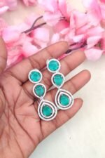 Pistha Green Stone  Earrings - Image 2
