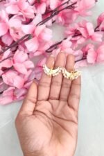 Trending Half Moon Pearl Designer Earcuff - Image 2