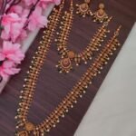 Green Beads Designer Long Necklace