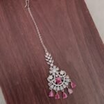 AD White and pink Stone Tikka