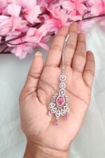 AD White And Pink Stone Tikka - Image 2
