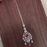 AD White And Pink Stone Tikka