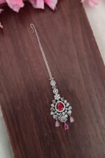 AD White And Pink Stone Tikka