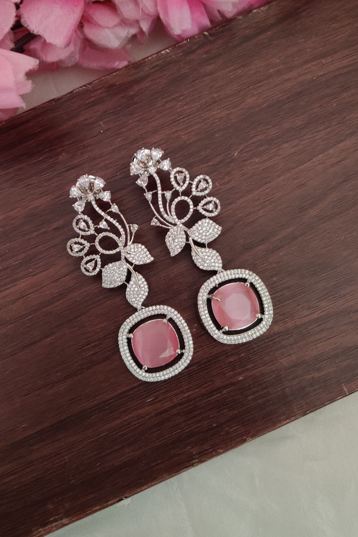 IMG_20250909_162647-1.jpg Beautiful Baby Pink Stone Earrings - Image 1