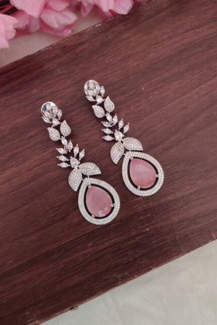 Beautiful Baby Pink Stone Earrings