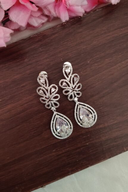 Beautiful White Stone Earrings