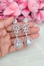 Beautiful White Stone Earrings - Image 2