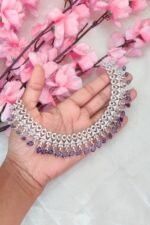 AD Purple Stone Designer Necklace - Image 2
