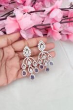 AD Purple And White Designer Necklace - Image 3