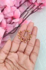 Kemp Full Pink Stone Designer Nosepin - Image 2