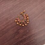 Pink And Green Stone Designer Nosepin