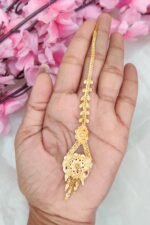 Beautiful Flower Designer Gold Finish Tikka - Image 2
