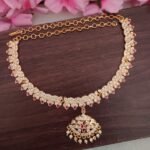 Impon White Pink Stone Attigai