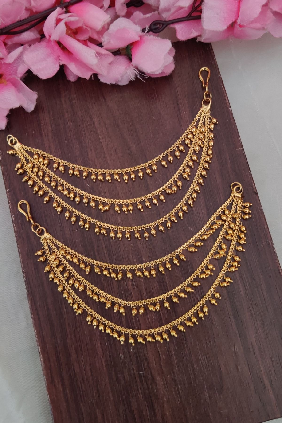 IMG_20251110_122505-1.jpg Antique Multi Layer Designer Ear Chain - Image 1