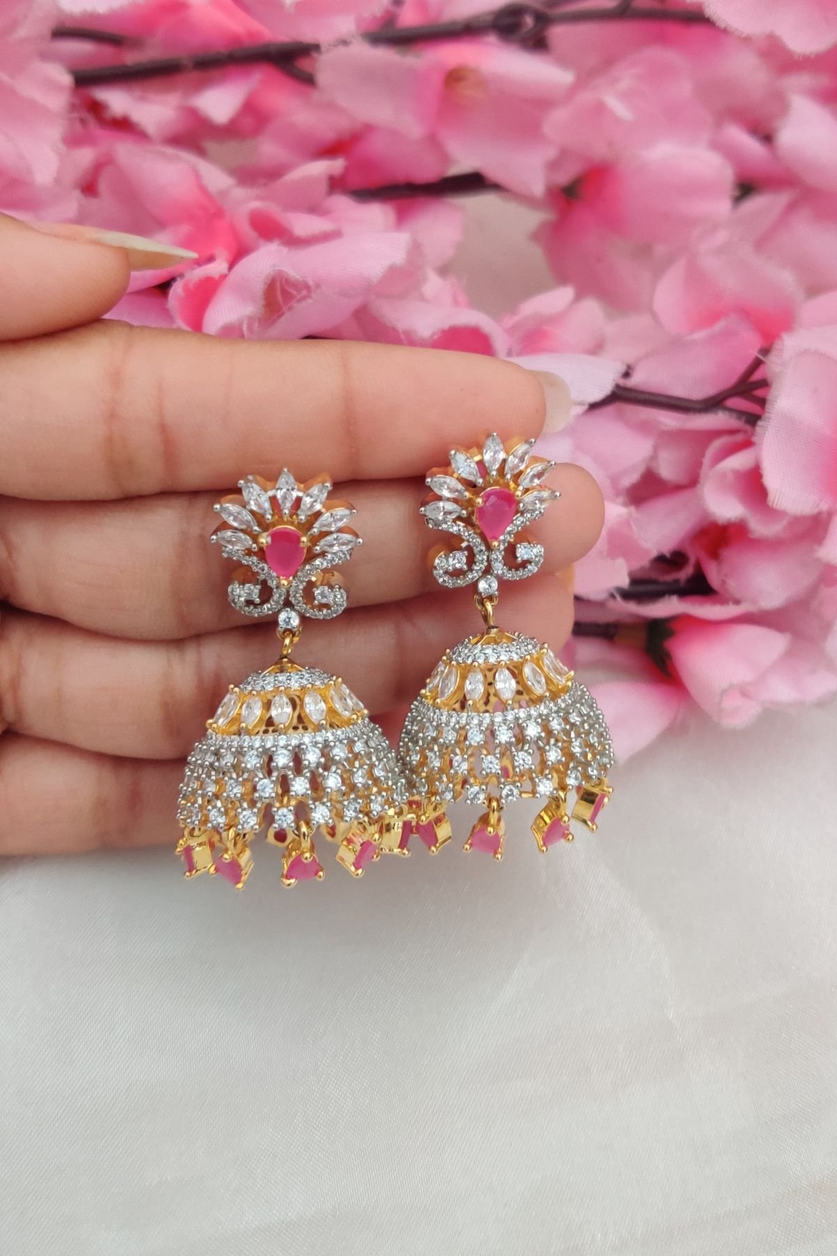 IMG_20251112_124516-1.jpg AD Pink Stone Designer Jumkki - Image 1
