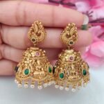 Antique Finish Lakshmi Designer Jumkki