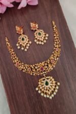 Premium Red Stone Victorian Necklace