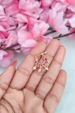 Sparrow Pink Designer NosePin - Image 2