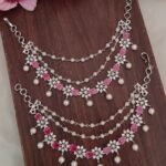 Ruby Stone AD Designer Ear Chain
