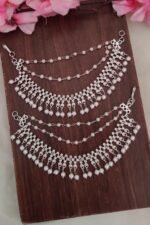 Full White Stone Designer Ear Chain