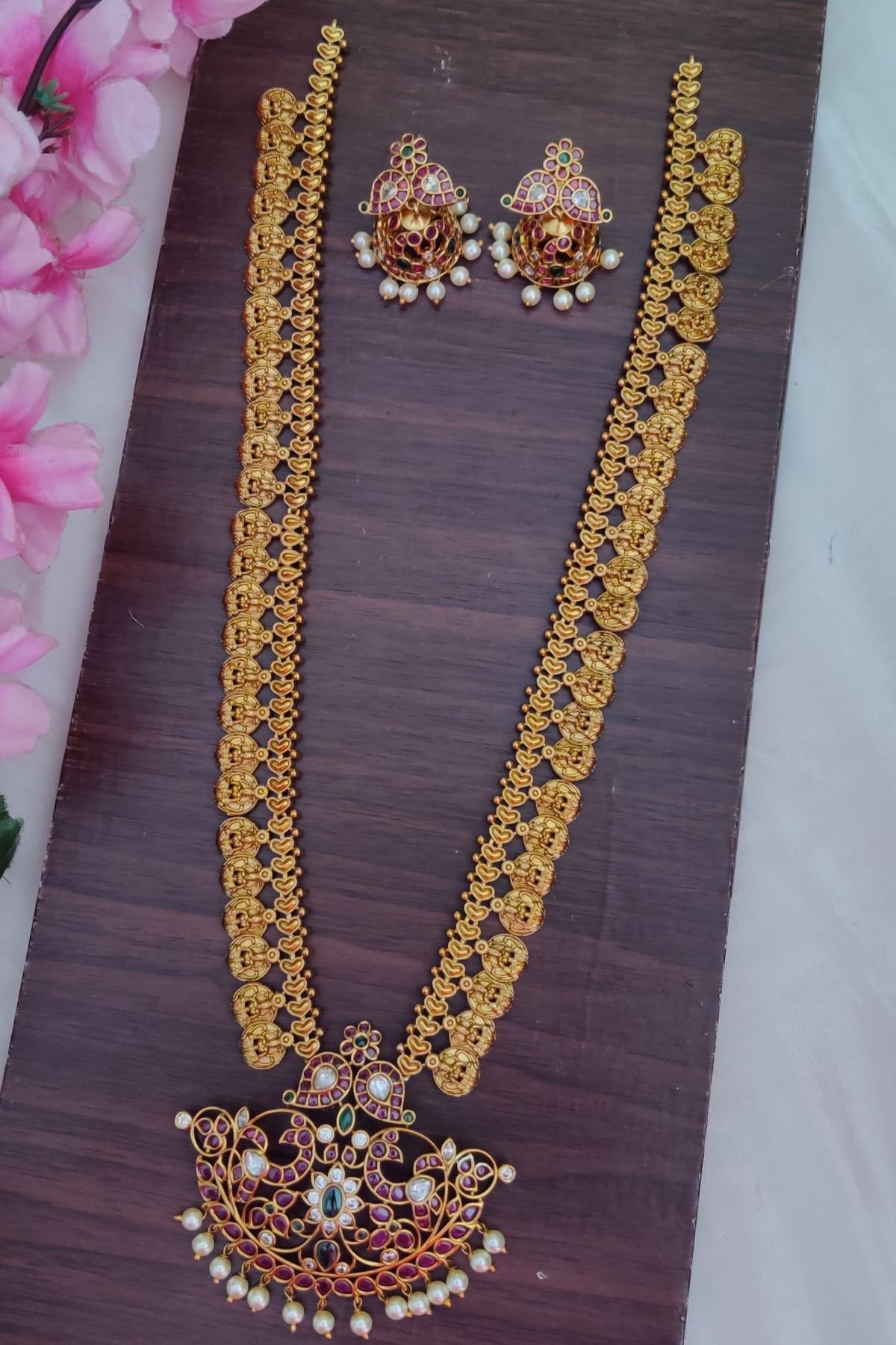 IMG_20251207_130640-1-1.jpg Beautiful Coin Designer Long Necklace Set - Image 1