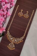 Stone Lakshmi Designer Long Necklace Set