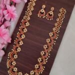 HalfMoon Flower Designer Long Necklace