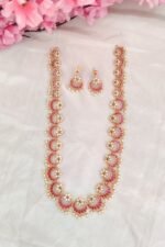 HalfMoon Flower Designer Long Necklace - Image 2