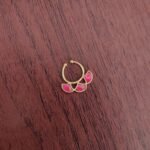 Beautiful Pink Stone Designer Nosepin