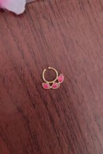 Beautiful Pink Stone Designer Nosepin