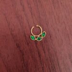 Beautiful Green Stone Designer Nosepin