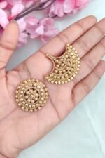 Beautiful Full Gold Designer Sun Moon - Image 2
