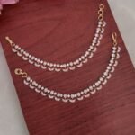 Beautiful AD Leaf Designer Ear Chain