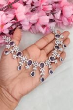 AD Purple Stone Designer Necklace - Image 2