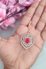 AD Ruby Stone Designer Tikka - Image 2