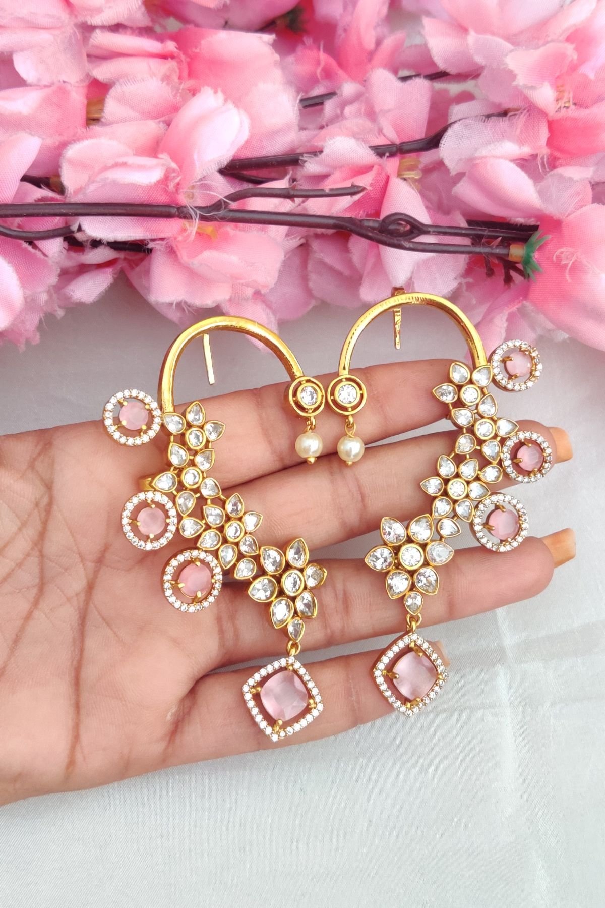IMG_20260316_125555.jpg-1.jpeg Beautiful BaBy Pink Stone AD EarCuff - Image 1