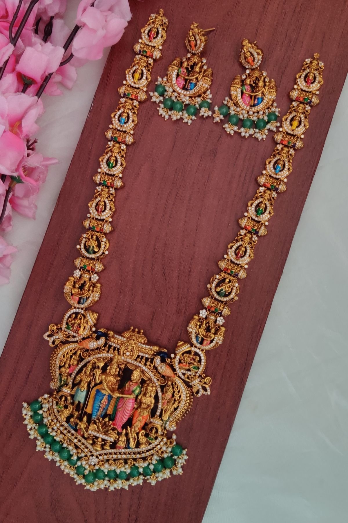 IMG_20260326_130117.jpg-1.jpeg Premium Srinivasa Kalyana Harram Long Necklace - Image 1