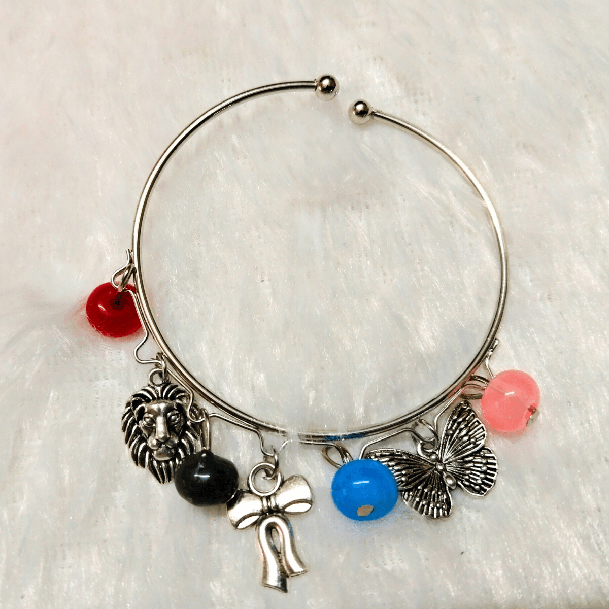 Lion.png Boho Charm Bangle Bracelet – Nature Inspired - Image 1
