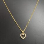 Gold-Plated Heart Pendant Necklace – Elegant & Stylish Jewelry for Women